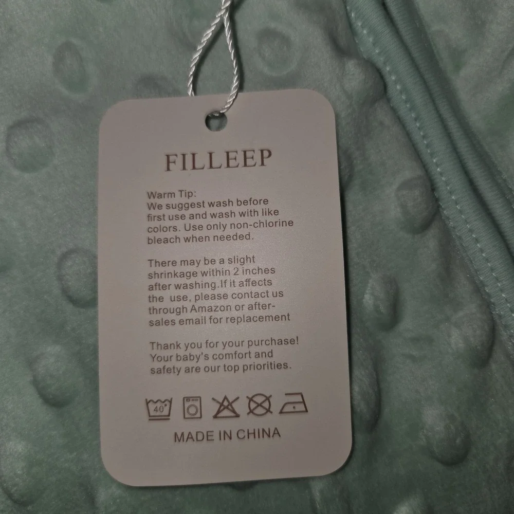 FILLEEP Fleece Baby Sleep Sack 18-24 Months Plush Dots‎ Baby Wear 2 Way Zipper
